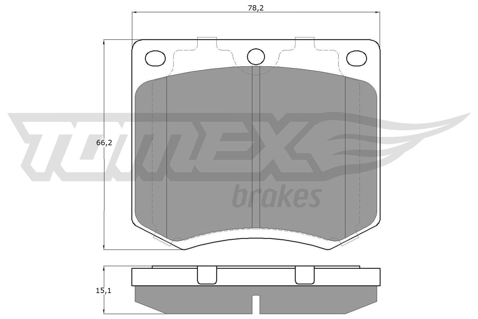 Obrázok Sada brzdových platničiek kotúčovej brzdy TOMEX Brakes  TX1199